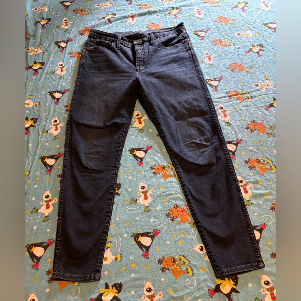 Madewell jeans, dark wash high-rise skinny